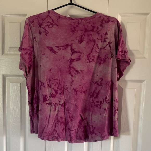 Old Navy Women's Short Sleeve Purple Tie-Dye Tee - Picture 2 of 3